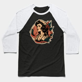 Traditional Sailor Woman Baseball T-Shirt